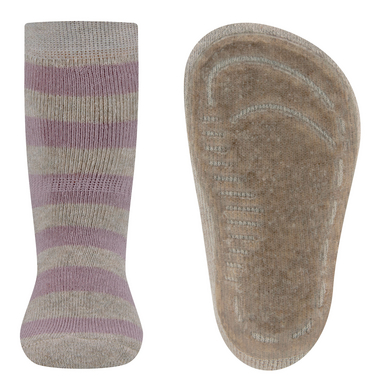 Image of Calzini Sterntaler stopper SoftStep a righe dusty malva059