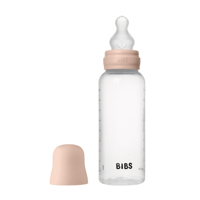 BIBS® Nappflaska 270 ml silikon i blush