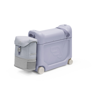 JETKIDS™ BY STOKKE® Resesäng BedBox™ Creamy Cappuccino med Crew BackPack™Arctic Blue
