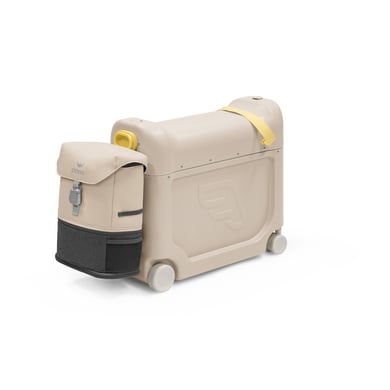 JETKIDS™ BY STOKKE® Resesäng BedBox™ Creamy Cappuccino med Crew BackPack™Moonglow White
