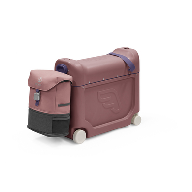JETKIDS™ BY STOKKE® Resesäng BedBox™ Creamy Cappuccino med Crew BackPack™Hazy Lilac
