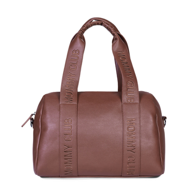 CHILDHOME Borsa fasciatoio Mommy Club Signature in pelle marrone scuro