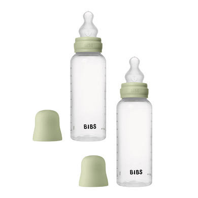 BIBS® Nappflaska 2x 270 ml silikon i salvia
