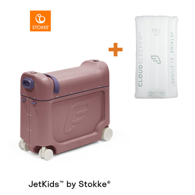JETKIDS™ BY STOKKE® Pack da viaggio BedBox™ Hazy Lilac e materasso CloudSleeper™ bianco