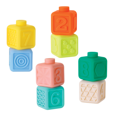 Infantino Set di blocchi in silicone, 8 pezzi