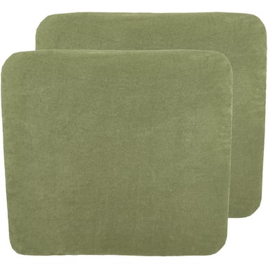 Meyco Effen aankleedkussenhoes 2-pack badstof Olive Green
