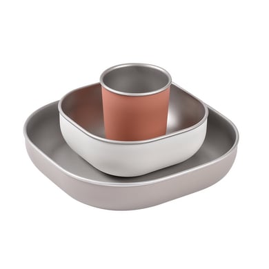 BEABA® Set da pranzo in acciaio inox, terracotta