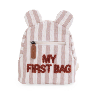 CHILDHOME Zaino per bambini My First Bag a righe nude/terracotta