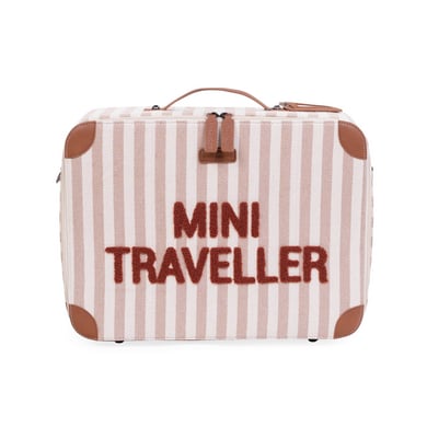 CHILDHOME Valigia per bambini mini Traveller , a righe nude/terracotta