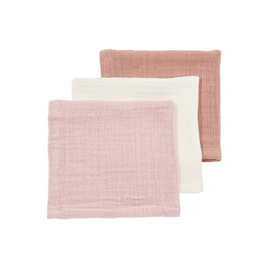 Meyco Baby Uni washandjes 3-pack Rose/Rose/Naturel