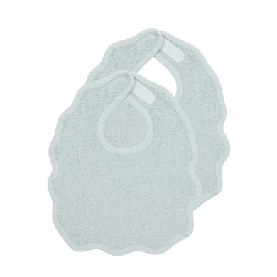 Meyco Baby popcorn slabbetje - set van 2 - badstof - grijs blauw