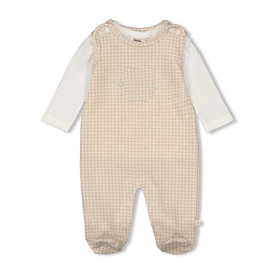 Feetje 2-delige romper Picknickfeest Taupe