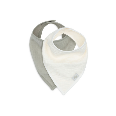 jollein Haklappsbandana Hydrophil - Olive Green /Oatmeal - 2-pack
