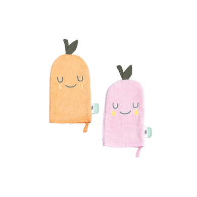 The cotton cloud Set di flanella color mandarino