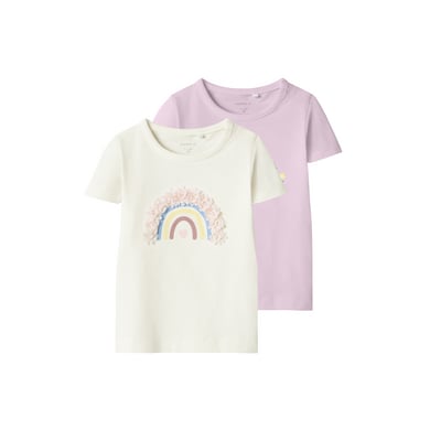 name it T-shirt 2-pack Nbffines Cloud Dancer Light