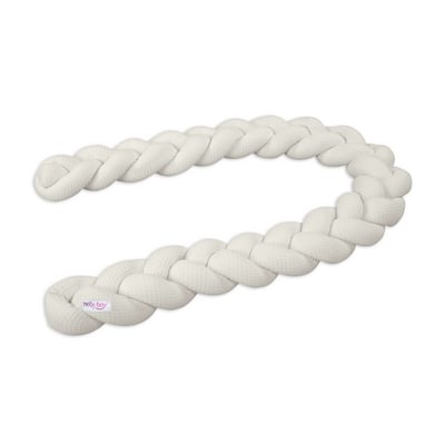 babybay Våffelpiquébo som passar för Boxspring XXL-modell vitgrå