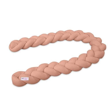 babybay Nest snake waffle piqué flätad 180 cm passar alla modeller apricot rosé