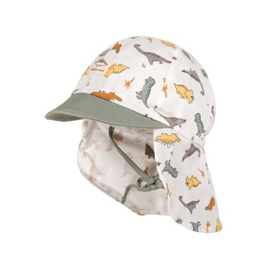 Maximo Schild muts Dino wol wit/licht jade