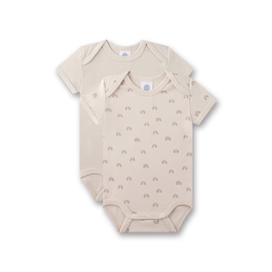 Sanetta Body met korte mouwen dubbelpak beige