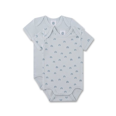 Sanetta Romper korte mouw dubbelpak blauw