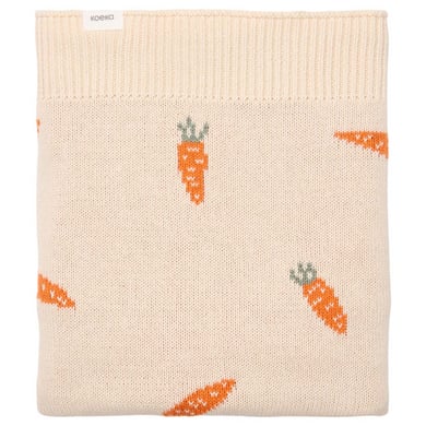 koeka Barnfilt I carrot a lot milky 100 x 140 cm