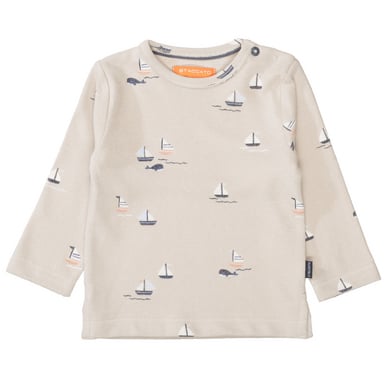 Staccato Warm beige shirt met patroon