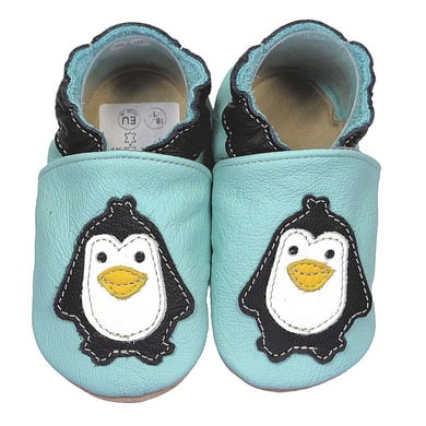 HOBEA Pinguïn kruipschoenen lichtblauw