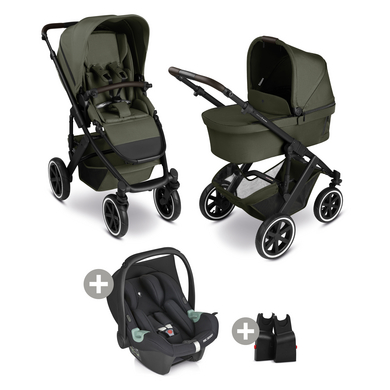 ABC DESIGN Passeggino Salsa 5 Air avocado con adattatore e seggiolino Tulip black 2025