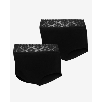 Mamalicious Zwangerschapsbroek MLHEAL 2-pack Black