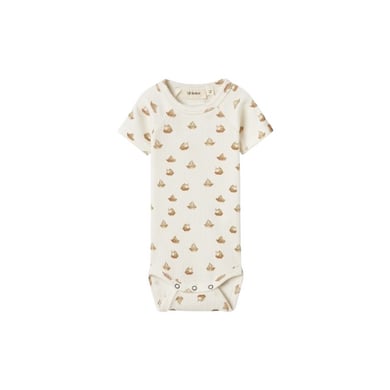 LIL ATELIER Lil'Atelier body met korte mouwen Nbmlavo Kokosmelk
