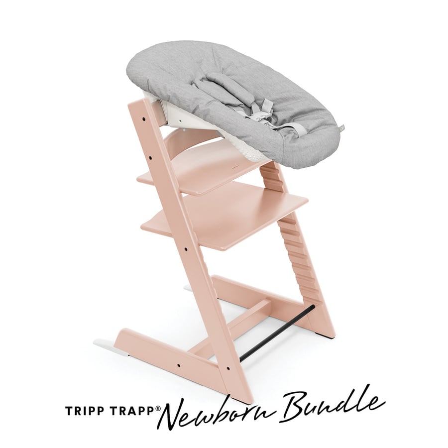 Image of STOKKE® Tripp Trapp® Sedia - Faggio Serene Rosa incl. Newborn Set™ Grigio059