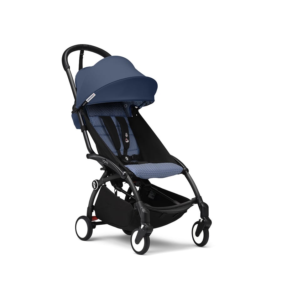 Image of nero Telaio per passeggino Stokke® YOYO³ con set tessile 6+ Air France Blue059