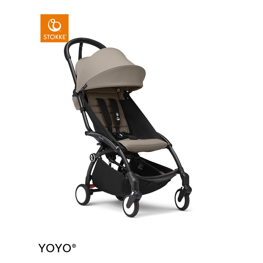 Image of nero Stokke® YOYO³ telaio passeggino incl. set tessile 6+ Taupe059