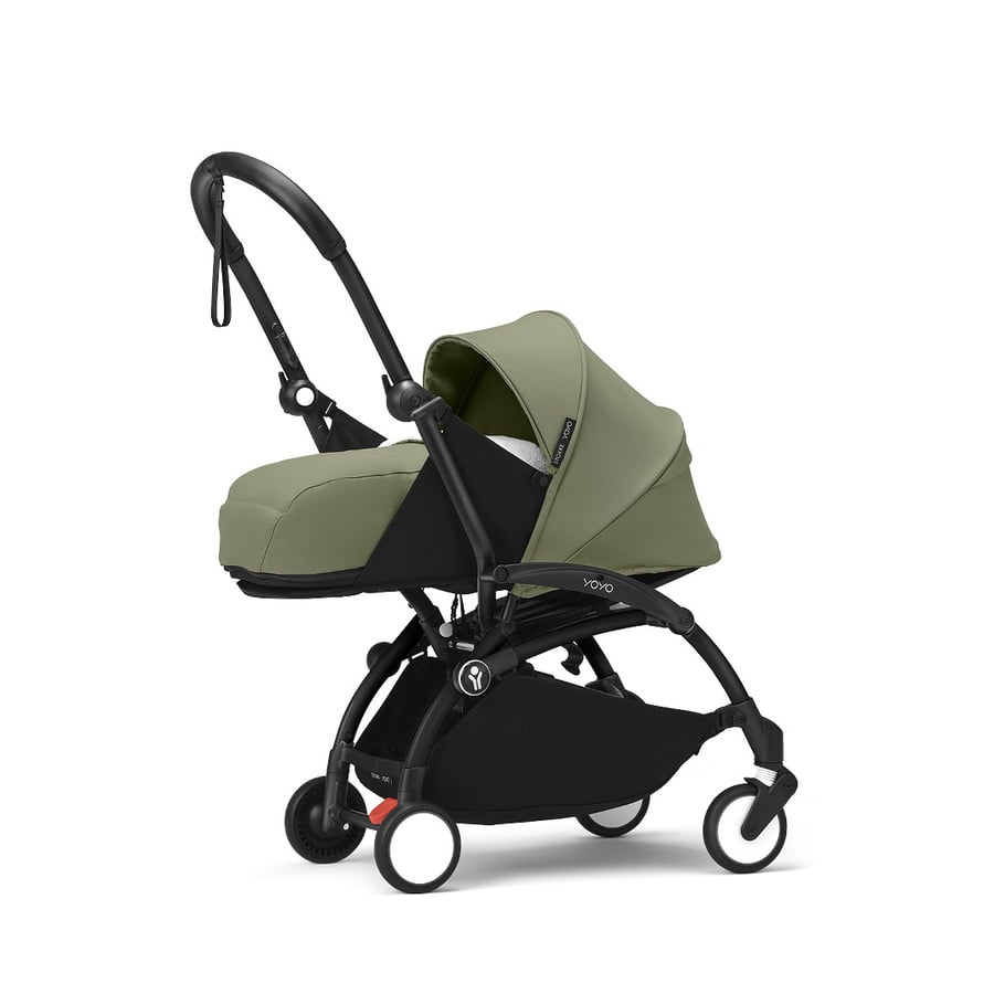 Image of Stokke® YOYO³ Passeggino con telaio nero incl. navicella 0+ Olive059