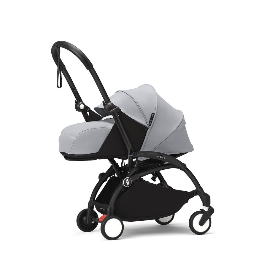 Image of Stokke® YOYO³ Passeggino con telaio nero incl. navicella 0+ Stone059