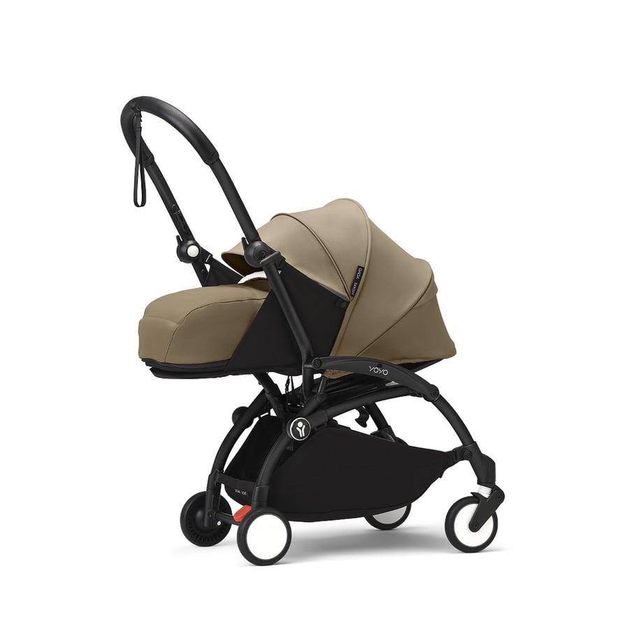 Image of Stokke® YOYO³ Passeggino con telaio nero incl. navicella 0+ Toffee059