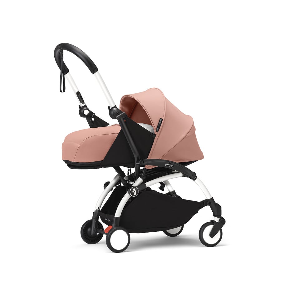 Image of Stokke® YOYO³ Passeggino con telaio bianco incl. navicella 0+ Ginger059