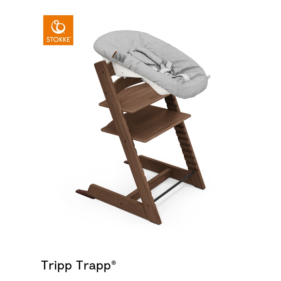 Image of STOKKE® Tripp Trapp® Sedia - Quercia Warm Brown incl. Newborn Set™ Grigio059