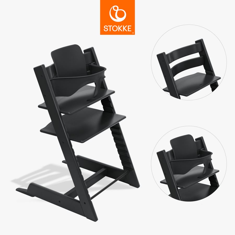 Image of STOKKE® Tripp Trapp® Sedia - Faggio nero incl. Baby Set V2 nero059