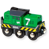 BRIO® WORLD houten Batterij aangedreven spoorweg - goederenlocomotief 33214