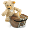 STEIFF plyšový medvídek Charly 30 cm béžový s kufrem