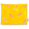 Theraline Cuscino con noccioli di ciliegia 23 x 26 cm Design giallo con fantasia pesci (49)