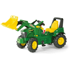 rolly®toys Trattore giocattolo rollyFarmtrac John Deere 7930 con ruspa e ruote a camera d'aria 