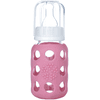 LIFEFACTORY Nappflaska i Glas "pink" 120ml