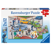 Ravensburger Puzzle 2x12 Teile - Mit Blaulicht unterwegs