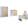 SCHARDT Set cameretta neonato ECO PLUS legno naturale / bianco (3 ante)