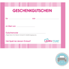 Gutscheine zum Ausdrucken MÄDCHEN rosa