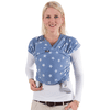 Hoppediz Fascia elastica porta bebè Maxi, blu melange con stelline