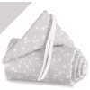 babybay® Nestchen Piqué Midi/Mini Sterne weiß 157 x 25 cm