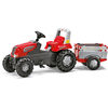 ROLLY TOYS šlapací traktor Rolly Junior RT s vlečkou červeno-šedý 800261